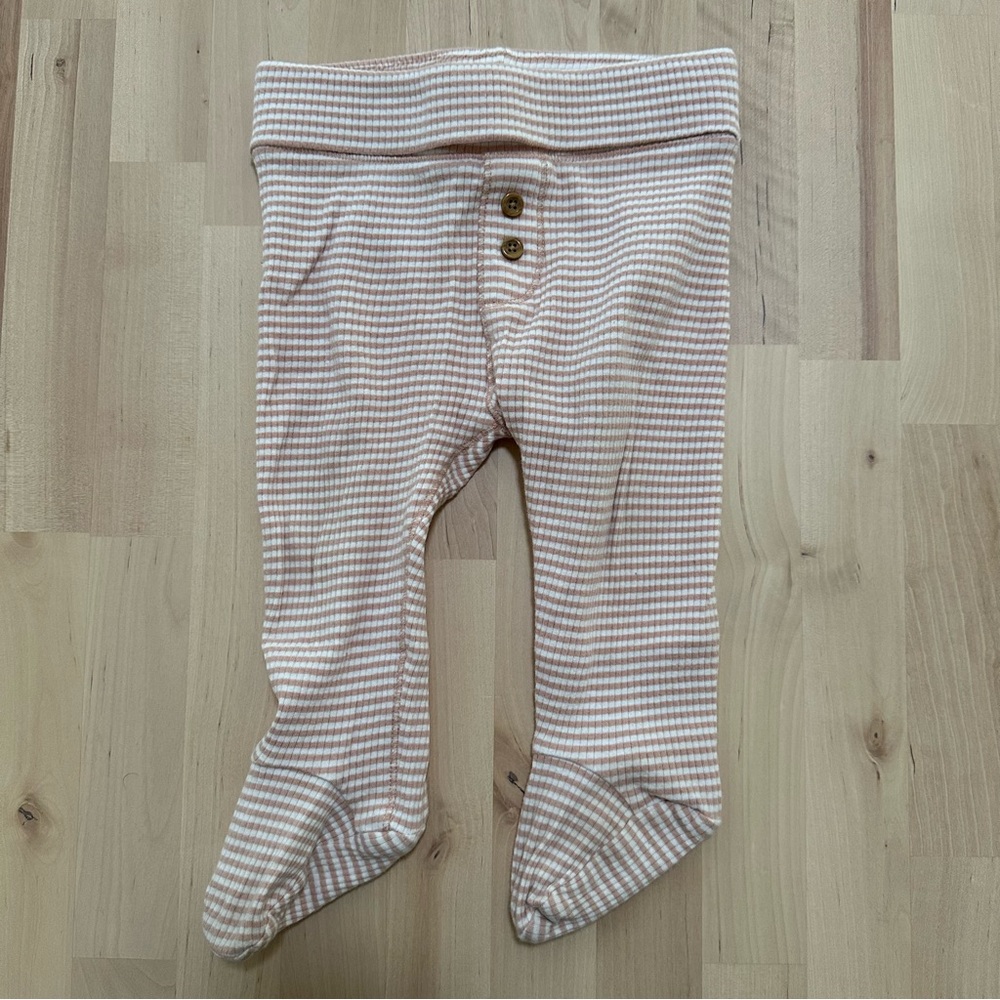 Organic Cotton Baby Footie Leggings - 3-6M